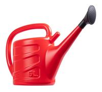 Hardys 5L Watering Can - Detachable Rose Head Sprinkler, Long Stem, Wraparound Handle, Indoor Plant & Outdoor Garden - Red