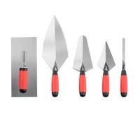 Hardys 5Pc Builder Professional Trowel Set Tradesman Bricklayer Brick Plastering Tools