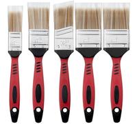 Hardys 5pc Paint Brush Set Mix | Essential Brushes for All Wall, Ceiling & Paint Decorating | Synthetic Bristle, Straight Line & Angled for Cutting In & Smooth Finish