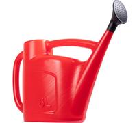 Hardys 6L Watering Can - Detachable Rose Head Sprinkler, Long Stem, Wraparound Handle, Indoor Plant & Outdoor Garden - Red
