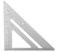 Hardys 7" Aluminium Combination Square - Straight Edge Tri Speed Square, Ideal Carpenters, Roofing, DIY Tool - Metric Graduations, Set Tool, 45 90 Degree Angle Ruler