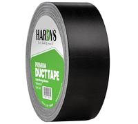Hardys Black Duct Tape, 48mm x 10m (Pack of 1) | Waterproof Gaffer Tape for Electrical, Plumbing, Indoor & Outdoor Use | 220um Heavy Duty Thickness, Extra-Strong Adhesive