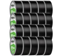 Hardys Black Duct Tape, (L) 10M X (W) 48mm - 220Um Thick, Waterproof Backing, Cloth Lattice, Strong Adhesive, Easy Tear - 20 Pack