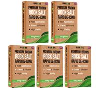 Hardys Brown De-Icing Rock Salt - Fast-Acting Salt For Melting Snow & Ice On Paths, Driveways, & Roads, Ideal For Weeding - 50Kg