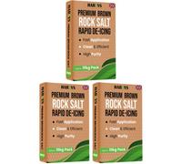 Hardys Brown De-Icing Rock Salt - Fast-Acting Salt For Melting Snow & Ice On Paths, Driveways, & Roads, Ideal For Weeding - 30Kg