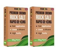 Hardys Brown De-Icing Rock Salt - Fast-Acting Salt For Melting Snow & Ice On Paths, Driveways, & Roads, Ideal For Weeding - 20Kg