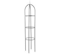 Hardys Garden Obelisk Decoration - Tower Support Frame Trellis For Climbing Plants, Rust & Weather Resistant Black Steel - 1.9M