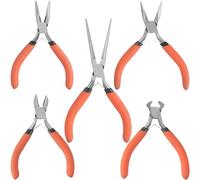 Hardys Hand Tools - Jewellery Pliers Set, Mini Tool Kit for Intricate, Craft & Hobby Works. Includes Long Nose, Side Cutters, Needle Nose and More - 5pc Pliers Set