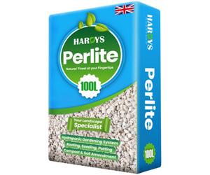 Hardys Haryds Perlite 100L - Horticultural Grit Graded 2-4mm, Enhances Drainage, Aeration, Moisture Retention - Natural Volcanic Rock