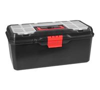 Hardys Heavy Duty Small Plastic Tool Box - Multiple Compartment Toolbox Organiser with Removable Tote Tray - Tool Chest Storage Box, 7 Compartment Box for Fixings, Hand Tools (16")