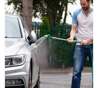 Hardys Hose Spray Gun - 9 Flow Dial Watering Lance, 180 Degree Pivot Head, Snap On Universal Fit - Telescopic 28" To 42"