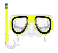 Hardys Kids Snorkel Set - Two Piece Snorkel Mask & Mouthpiece, Adjustable Strap, Comfortable Fit, Watertight Seal, Clear View Lenses, Yellow