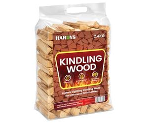 Hardys Kindling Wood, 1 Pack - 2.4kg Approx. | Instant Light Firewood Logs, Smokeless - Kiln Dried - BBQ, Fire Heat Logs for Wood Burner, Pizza Oven, Open Fire Pit