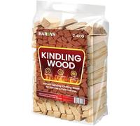 Hardys Kindling Wood, 2.4 Kg Bags - Instant Light Firewood Logs, Smokeless - Kiln Dried - BBQ, Fire Heat Logs for Wood Burner, Pizza Oven, Open Fire Pit