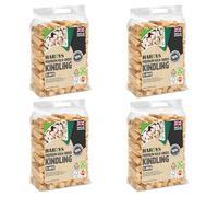 Hardys Kindling Wood, 4 Pack - 9.6 Kg (4 x 2.4kg) Approx. | Natural Instant Light Firewood Logs, Smokeless - Kiln Dried - BBQ, Fire Heat Logs for Burner, Pizza Oven, Open Fire Pit