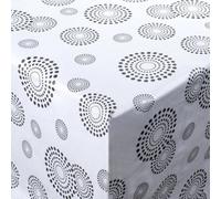 Hardys Large Wipe Clean Pvc Vinyl Tablecloth Dining Kitchen Table Cover Protector Sheet - Black Spirals