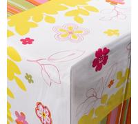 Jazooli Large Tablecloth, Wipe Clean PVC Vinyl, Waterproof & Heat Resistant, Dining Kitchen Table Cover Protector Sheet Washable Wipeable, 140cm x 240cm, Flowers