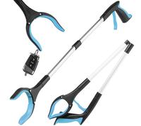 Hardys Litter Picker, 31" - Folding Grabber Stick, Anti-Slip Claw | Blue | Magnetic Tip, 360° Swivel Head, Litter Pickers for Adults & Kids, Elderly Mobility/Disability Aid