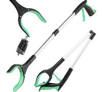 Hardys Litter Picker, 31" - Folding Grabber Stick, Anti-Slip Claw | Green | Magnetic Tip, 360° Swivel Head, Litter Pickers for Adults & Kids, Elderly Mobility/Disability Aid
