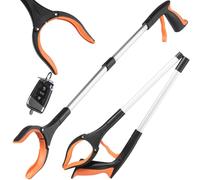 Hardys Litter Picker, 31" - Folding Grabber Stick, Anti-Slip Claw | Orange | Magnetic Tip, 360° Swivel Head, Litter Pickers for Adults & Kids, Elderly Mobility/Disability Aid
