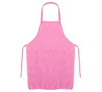 Hardys Plain Kids Apron with 2 Front Pockets - Apron for Secondary School & Primary Ages 8-16 | Durable Kids Aprons Suitable for Craft, Art, Painting, Cooking | 74x54cm Baby Pink