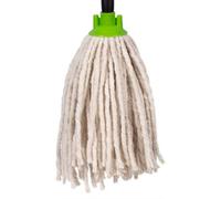 Hardys Replacement Mop Head - 22mm Diameter Screw In Socket, Colour Coded, Cotton Yarn, High Absorption, Wet & Dry Use - Green