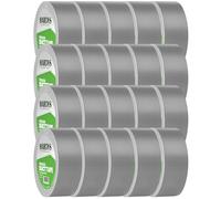 Hardys Silver Duct Tape, 48mm x 10m (Pack of 20) | Waterproof Gaffer Tape for Electrical, Plumbing, Indoor & Outdoor Use | 220um Heavy Duty Thickness, Extra-Strong Adhesive