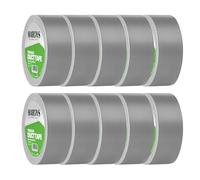 Hardys Silver Duct Tape, 48mm x 25m (Pack of 10) | Waterproof Gaffer Tape for Electrical, Plumbing, Indoor & Outdoor Use | 220um Heavy Duty Thickness, Extra-Strong Adhesive