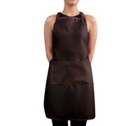 Jazooli Unisex Apron with Pockets - Cooking Aprons for Women, Men & Kids, Cleaning, Hairdressing & Waitress Apron with Pockets - One Size Fits Most Kitchen Accessories, Brown apron