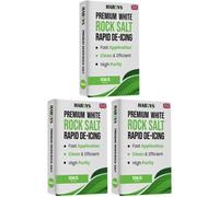 Hardys White De-Icing Rock Salt - Fast-Acting Salt For Melting Snow & Ice On Paths, Driveways, & Roads, Ideal For Weeding - 30Kg