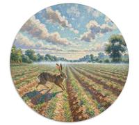 Hare 1000 Pieces Jigsaws Animal Circular Jigsaw for Adults And Kids Modern Unique Challenge Games Scene Creative 1000pcs (67.5x67.5cm)