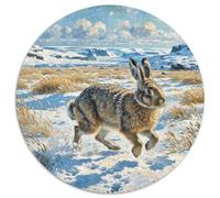 Hare 1000 Pieces Jigsaws Animal Round Jigsaw for Adults And Kids Colorful Unique Challenge Games Scene Creative 1000pcs (67.5x67.5cm)