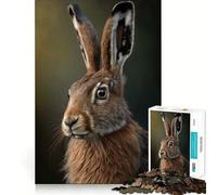 Hare AI Generative 1000 Piece Jigsaw Puzzles for Adults Jigsaw Mental Boost Precise Edge Fun Challenge Xmas Idea (38x52cm)
