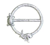 Hare and Tortoise Scarf Ring, Hand Cast Pewter, Symbolic Gift of Wisdom and Speed by William Sturt