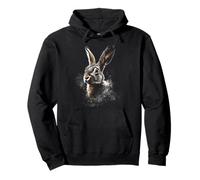 Hare Animal Graphic Artwork Hare Pullover Hoodie