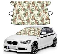 Hare Behind Leaf, Car Windshield Cover, Protective Windscreen Cover - Snow Ice Sun UV Dust Water Resistant - Fit for Most Cars