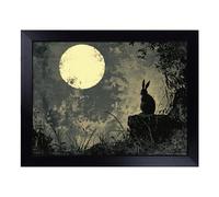 Hare by the Moon | Lap Tray with Padded Cushion, Portable Surface with Bean Bag Base, Perfect Surface for Working, Crafting, TV Eating and Laptop Use