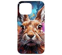 Hare Colorful Illustration Graphic Case for iPhone 16 Pro Max