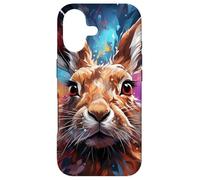 Hare Colorful Illustration Graphic Case for iPhone 17