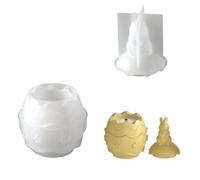 Hare Eggs Shape Silicone Molds Resin Jar with Lid for Crafting Cup Easter Decoration Gypsum Ornament Easter Conies Cast