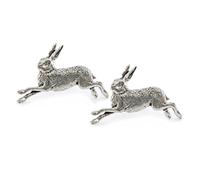 Hare English Pewter Cufflinks in Gift Box