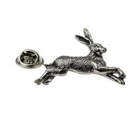 Hare English Pewter Lapel Pin Badge - XWTP107