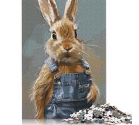 Hare Fashion Jigsaw Puzzles Puzzle for Adults Kids. 1000 Pieces Impossible Challenge Toy Educational Games Home Decoration for Educational Games Gifts 1000pcs (38x26cm)