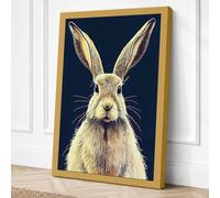 Hare in Confrontation Canvas Wall Art Print 18x12 Inch
