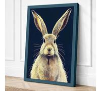 Hare in Confrontation Modern Canvas Wall Art Print 18x12 Inch (46 x 30 cm)