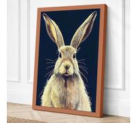 Hare in Confrontation Modern Canvas Wall Art Print 24x16 Inch (61 x 41 cm)