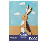 Hare Jigsaw Puzzle Kids Age 12 Years Up 1000 Piece Premium Box Packaging Animal Challenging Games Puzzle Educational 100% Recycled Cardboard 70x50cm/1000pcs