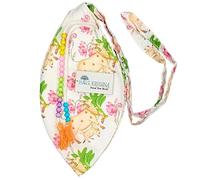 Hare Krishna Food For Soul Cow Calf Printed White Bead Bag for Chanting with Zipper Pocket, Sakshi Mala & Keychain-Jaap Mala Bag-Tulsi Mala Japa Bag-Gomukhi Bag (Combo)