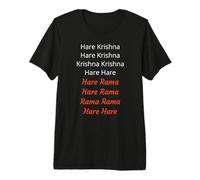 Hare Krishna Maha Mantra Rama Chant Hindu Yoga God Art Premium T-Shirt