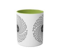 Hare Krishna Two-Tone Coffee Mug, Birthday Gift, 7 Colors Light Green / 11oz